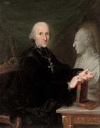 Karl Kaspar Pitz Portrait of a cleric a book in his right hand, by a marble bust china oil painting artist